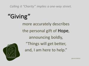 To call it charity 12 09 2014